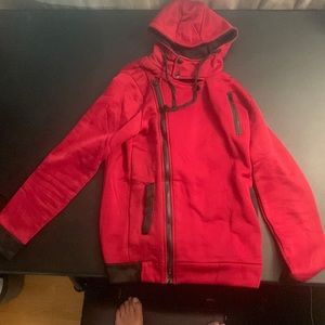 Deer Gray Black & Red Hoodie